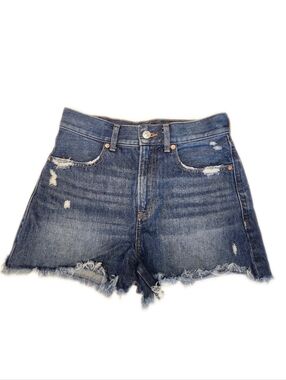 Express Super High Rise Mom Shorts, Cut Off Denim Jean Shorts, Size 2
